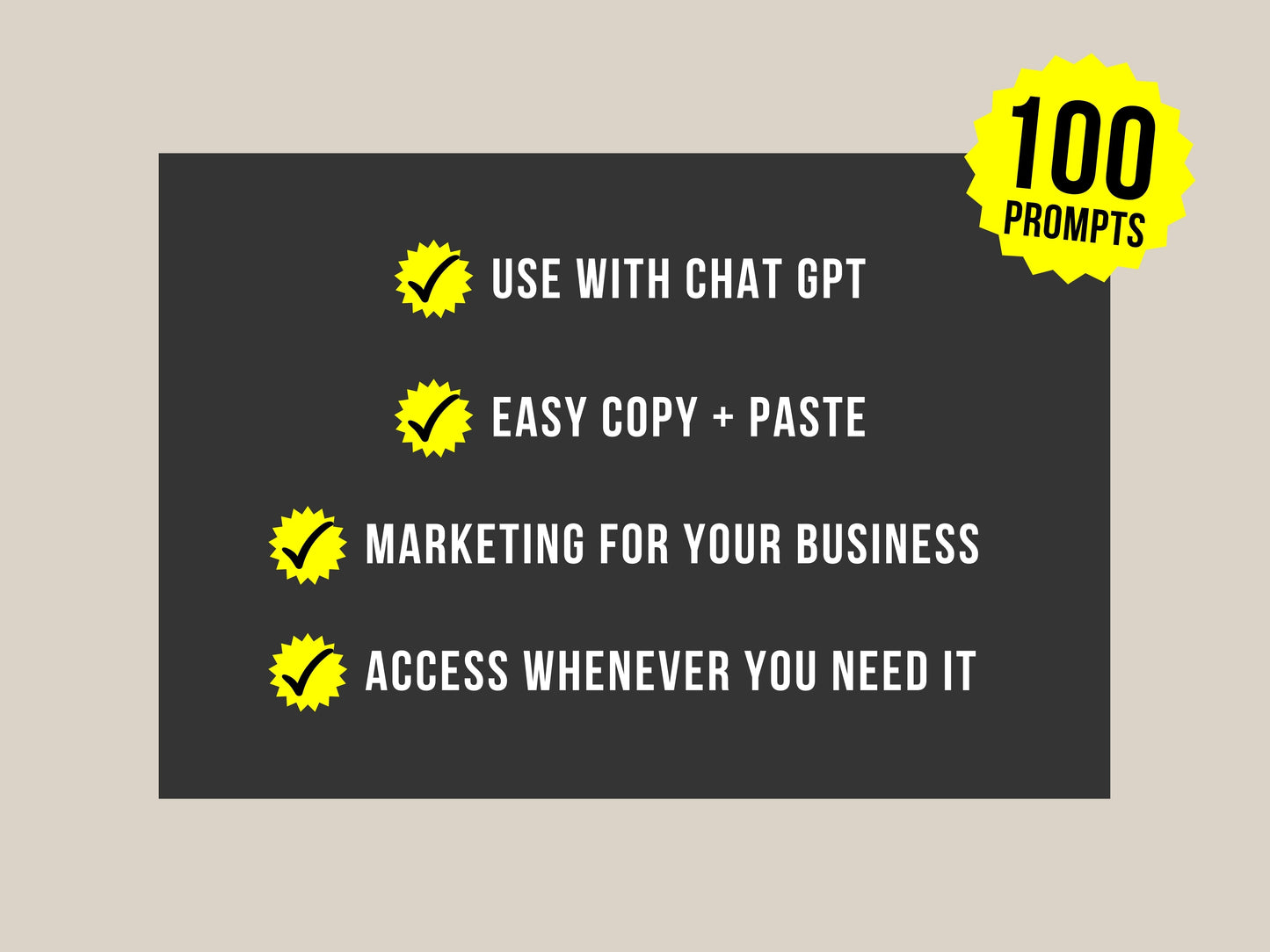 100 ChatGPT Business Prompts