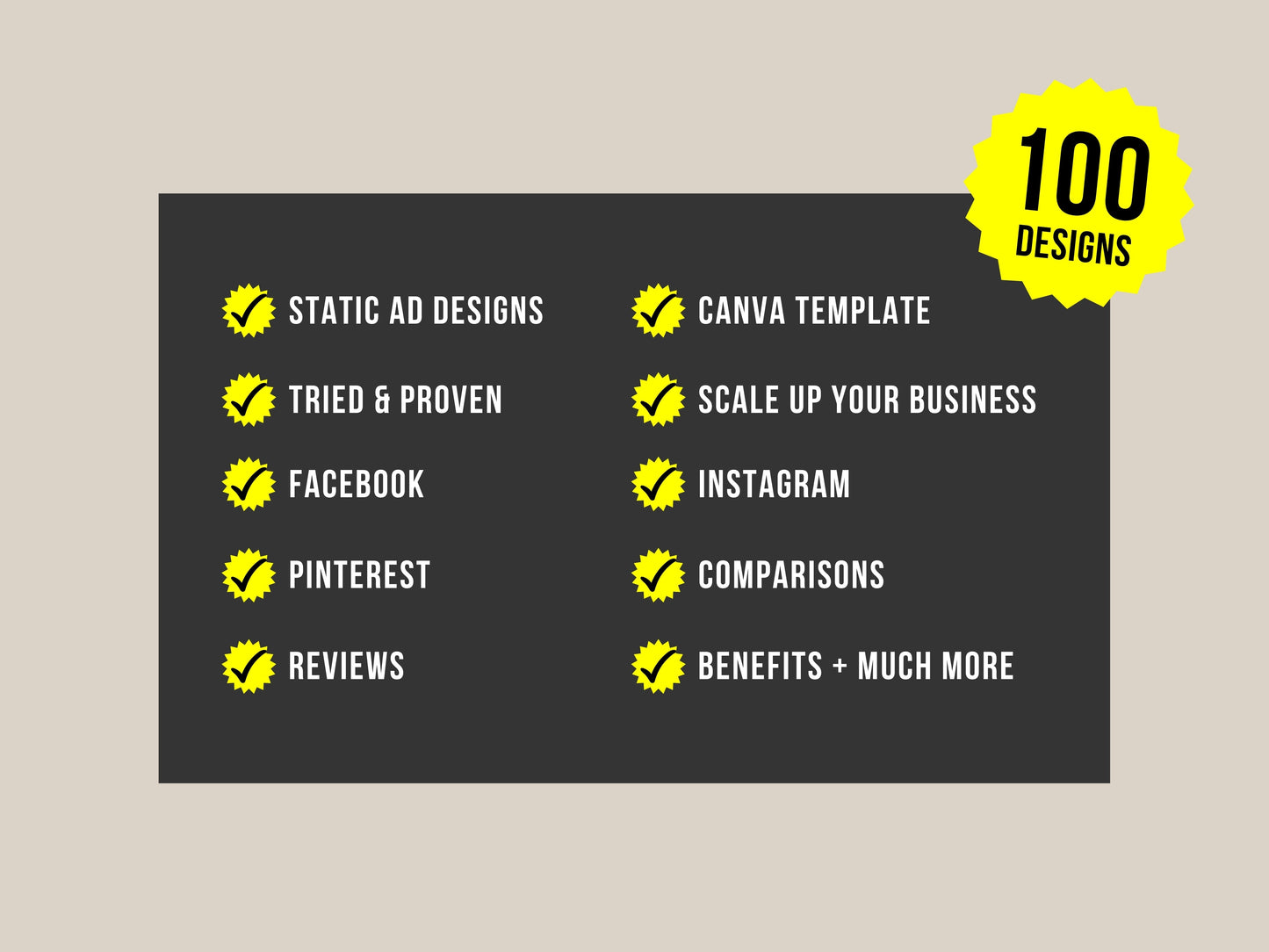 100 Proven To Work Static Ad Templates