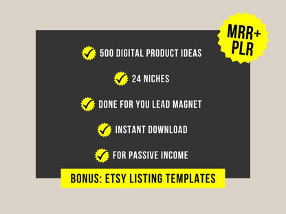 500 Digital Product Ideas For Passive Income