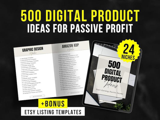 500 Digital Product Ideas For Passive Income