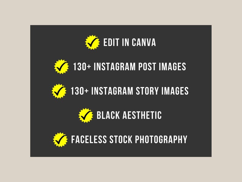 Aesthetic Black Stock Images Bundle