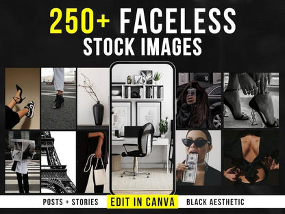 Aesthetic Black Stock Images Bundle