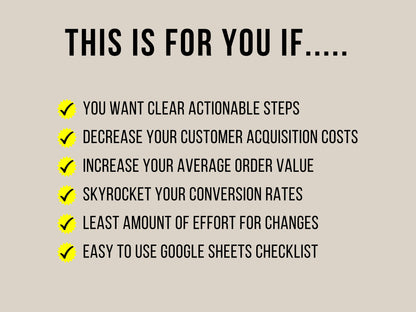 E-commerce Conversion Checklist