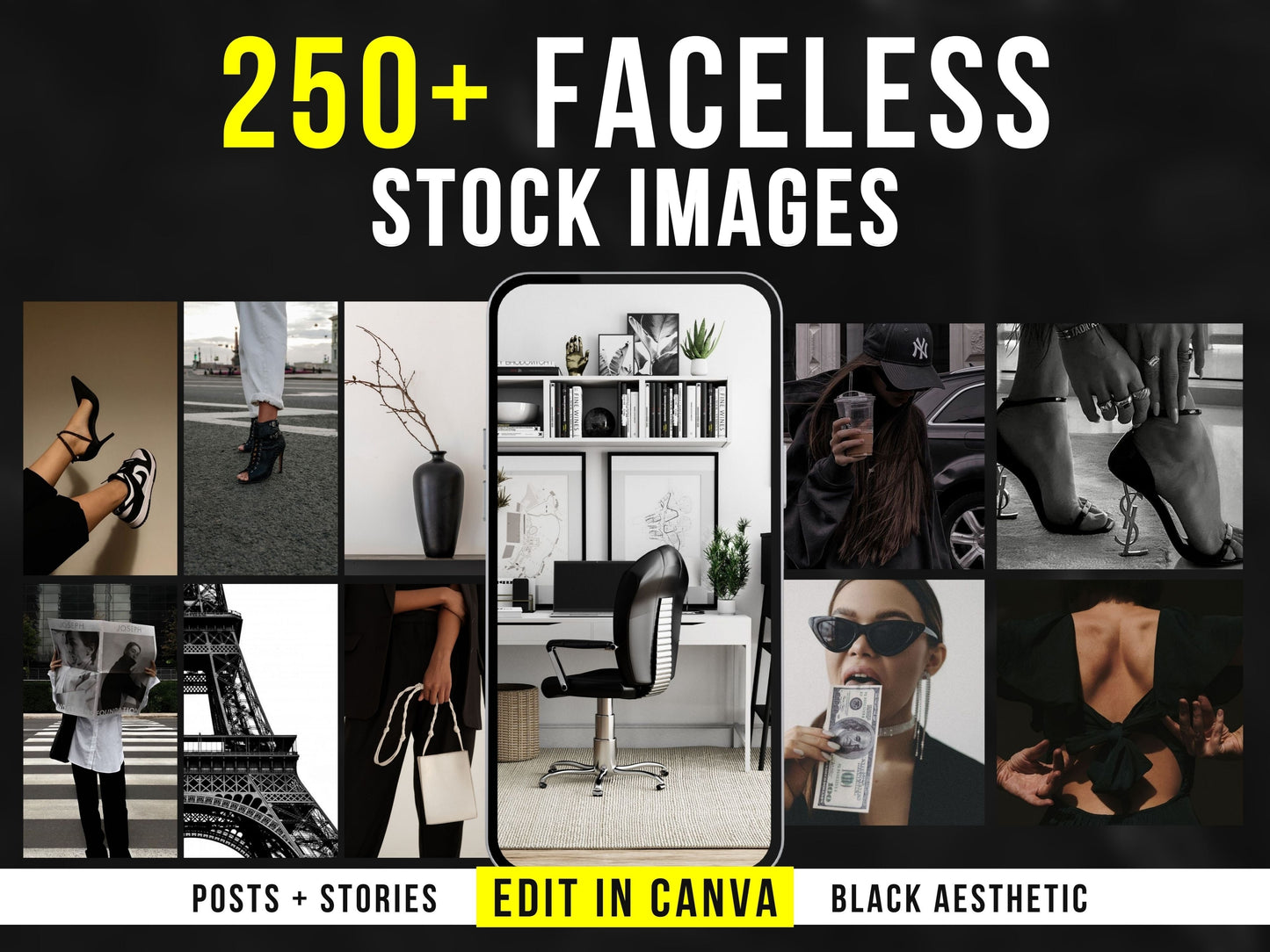 Faceless Black Stock Images Bundle