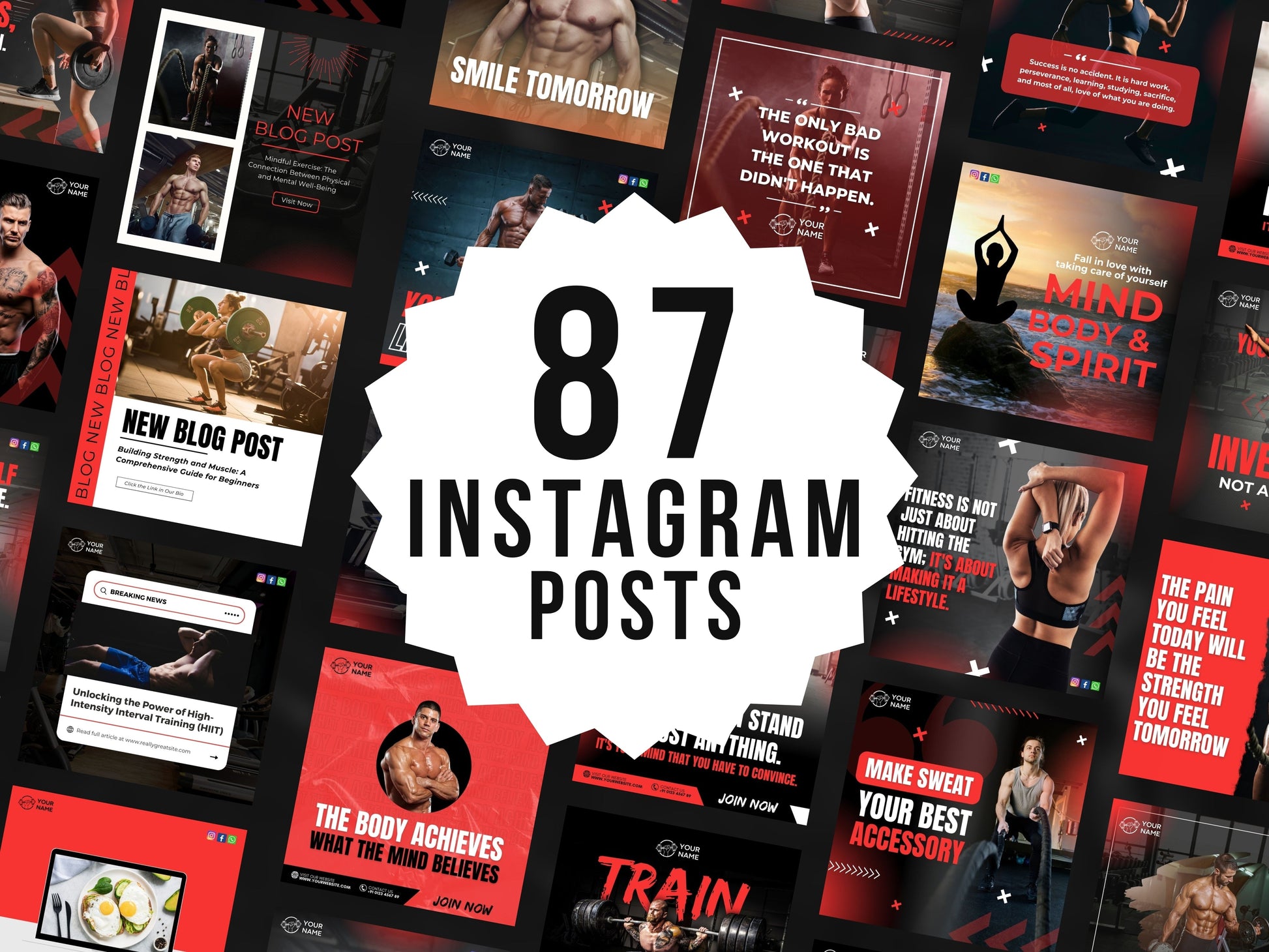 Gym Templates for Social Media