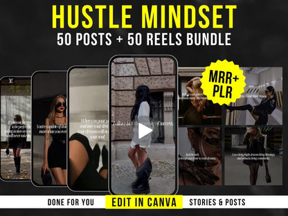 Hustling CEO Mindset Posts Reels Bundle