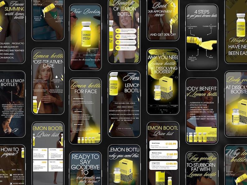 Lemon bottle reels instagram template