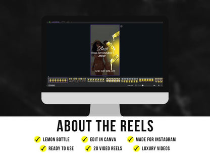 Lemon bottle reels instagram template