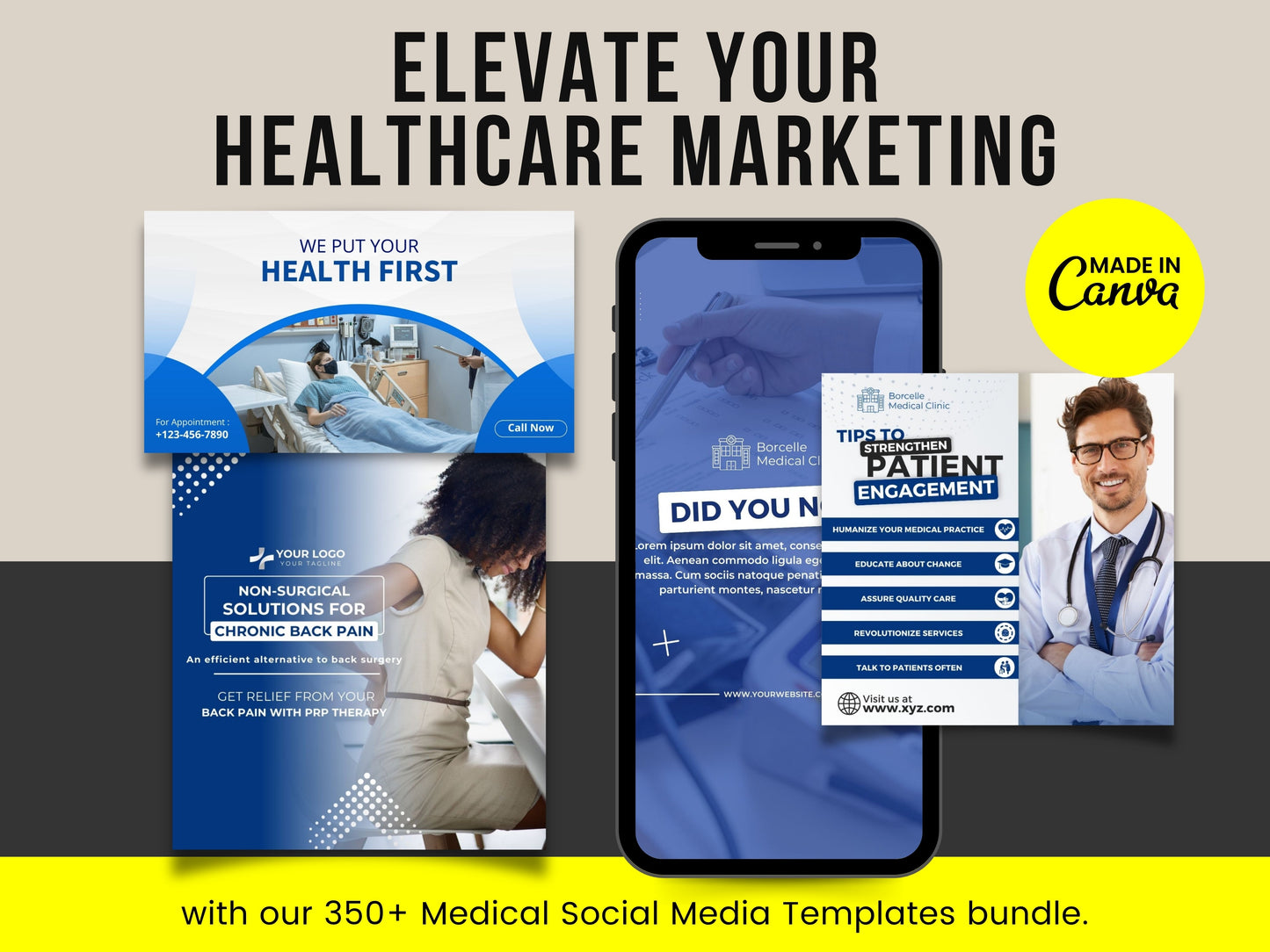 Medical Social Media Template Bundle