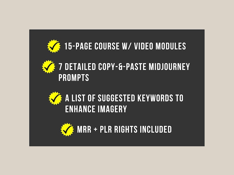 Midjourney Crash Course Master Resell Rights