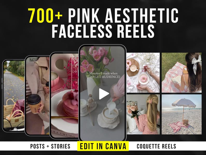 Pink Aesthetic Faceless Reels