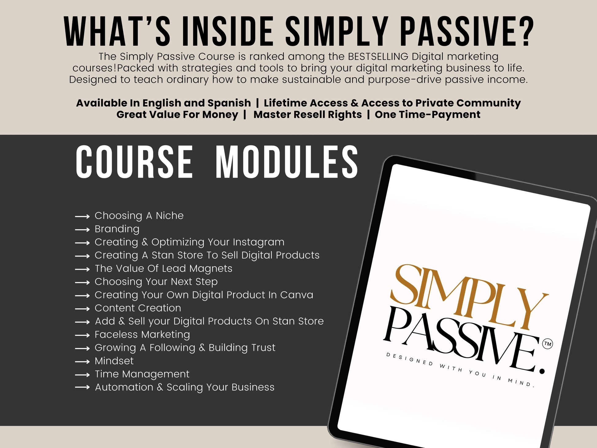 Simply Passive (SP) - Digital Course