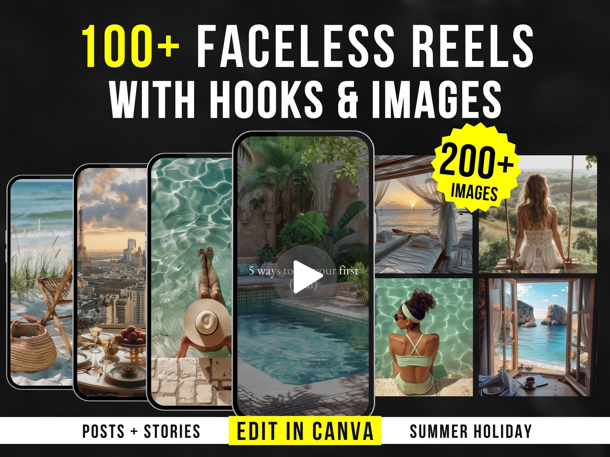 Summer Aesthetic Stock Reels Images Bundle