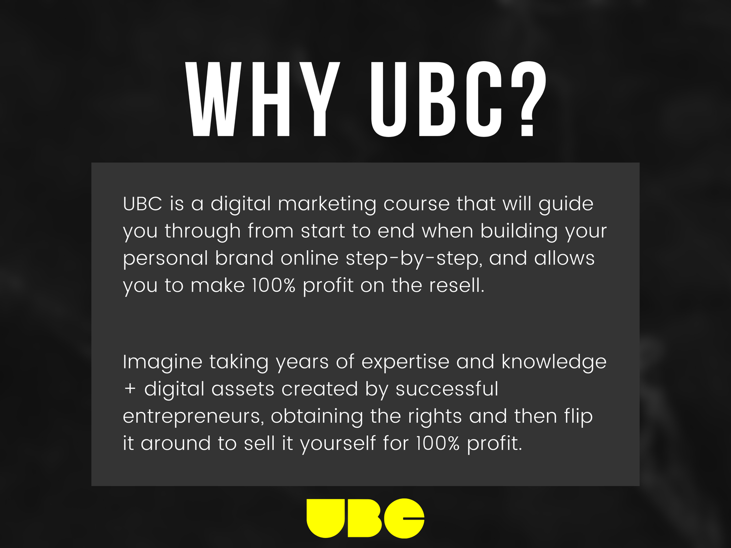 Ultimate Branding Course (UBC)