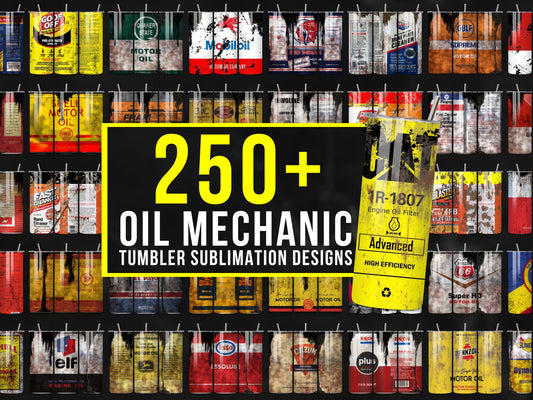 Car Mechanic Tumbler Oil Filter Design Bundle 20oz