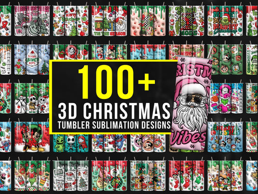 100 Christmas Tumbler Sublimation Designs