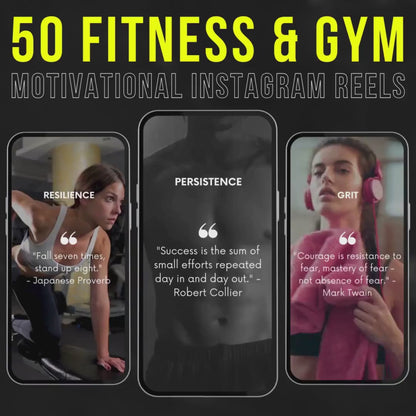 50 Canva Editable Fitness & Gym Motivational Videos